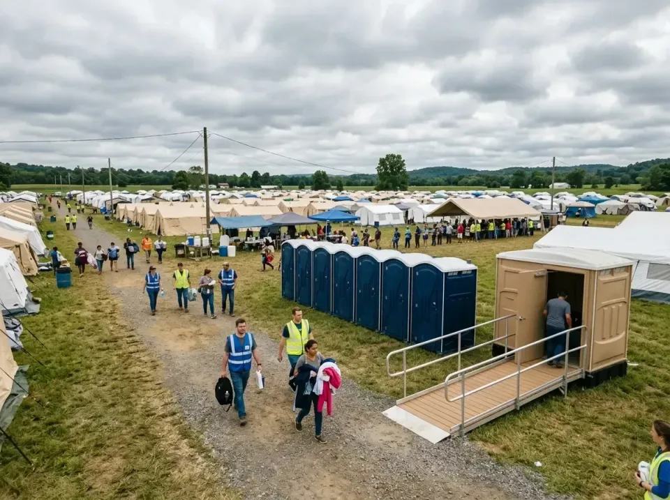 disaster-relief-camp-restrooms-010 — frequently asked questions, Dumpster & Portable Bathrooms Rental in Searcy, AR